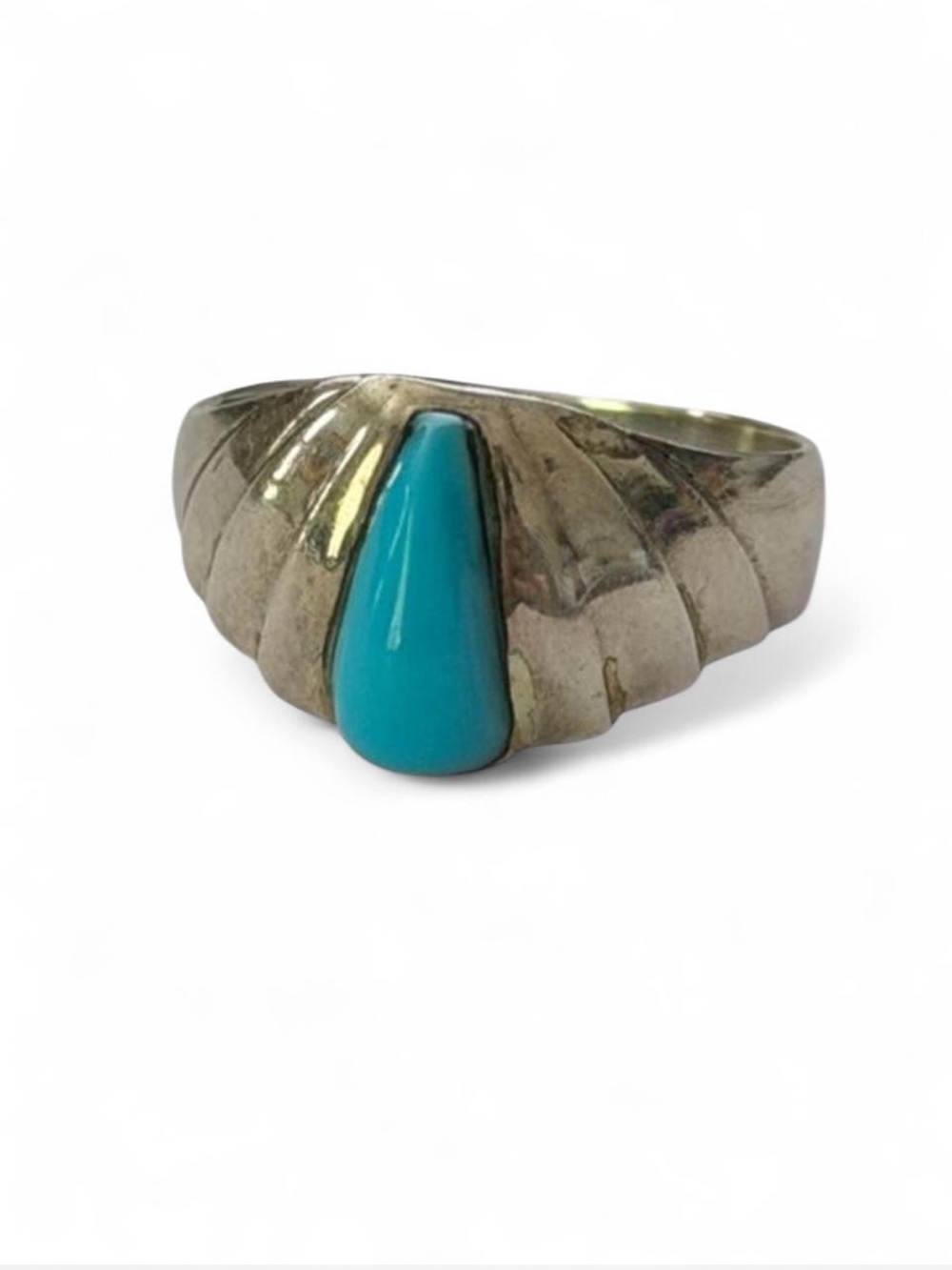 Silver Cloud Inc Southwestern Sleeping Beauty Turquoise Sterling Silver Ring - 8